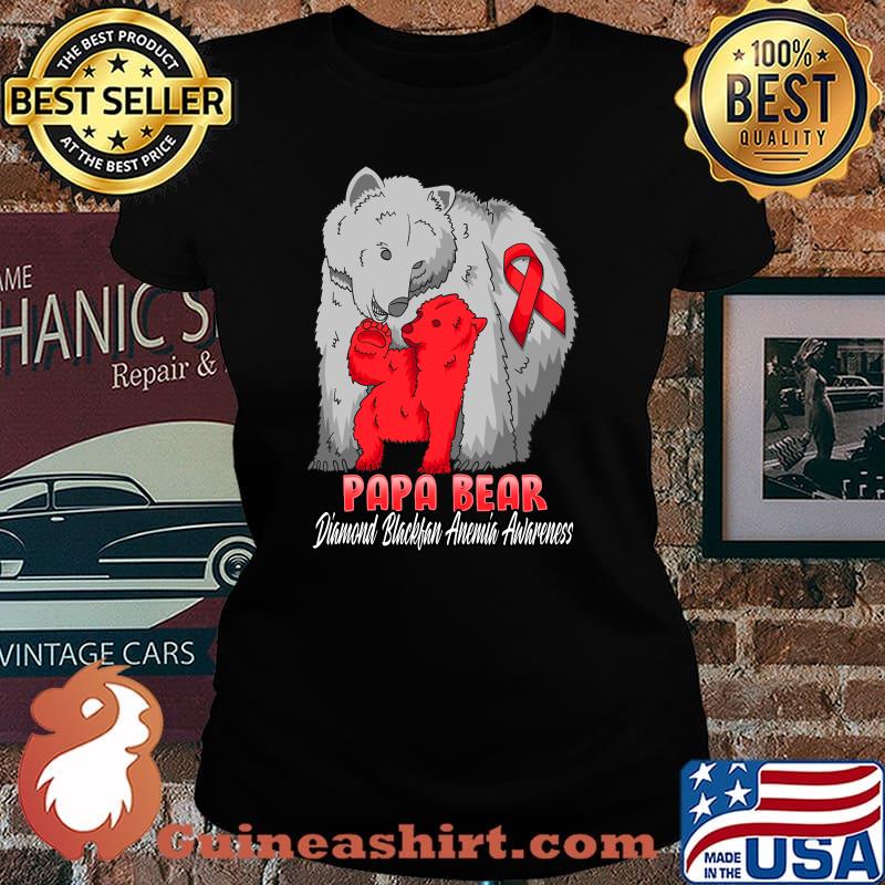 Papa Bear Diamond Blackfan Anemia Awareness Shirt Laides tee