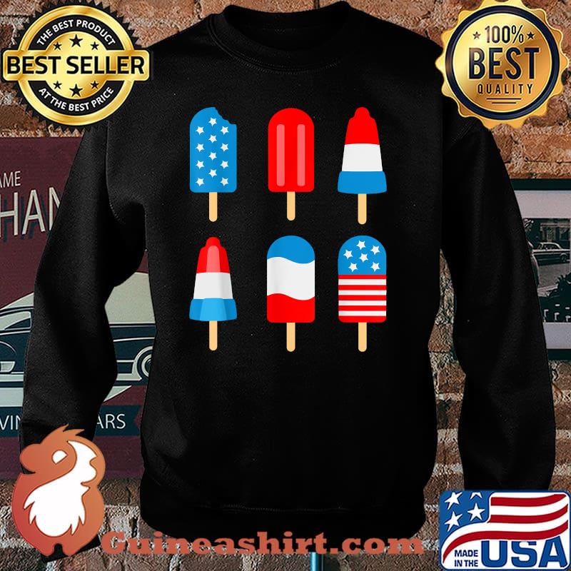 Patriotic 4th Of July Ice Cream Pops Summer July 4th T-Shirt Sweater