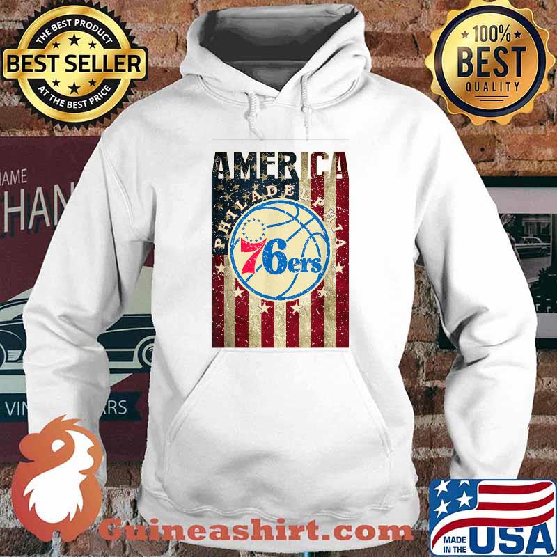 Philadenphia Basketball Fan 76.ers 4th of July American Flag T-Shirt Hoodie