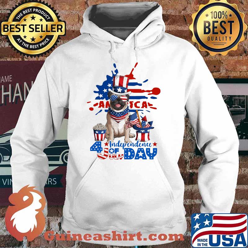 Pug Independence Day 4th Of July Firework America Dog Shirt Hoodie