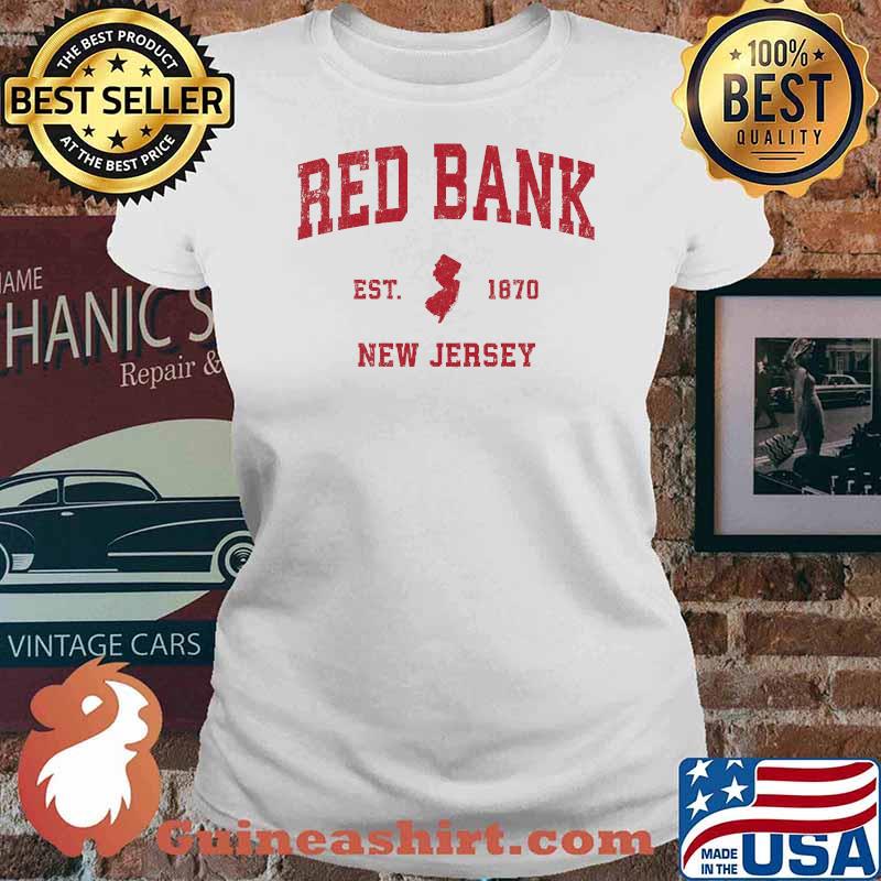 Red Bank New Jersey NJ 1870 Vintage Sports Shirt Ladies tee