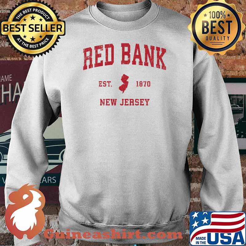 Red Bank New Jersey NJ 1870 Vintage Sports Shirt Sweater