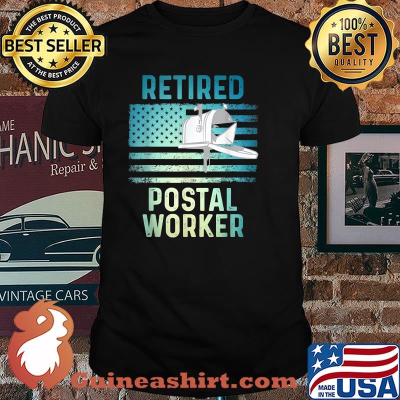 Retired Postal Worker American Flag Shirt