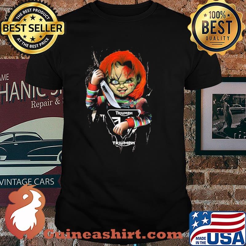 Scary Baby Killer Halloween Kalm store Diamond hug triumph logo shirt