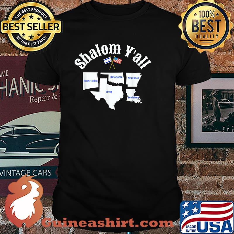 Shalom All Southern States US Israel Flag T-Shirt