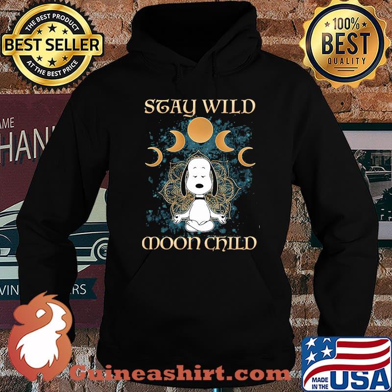 Stay wild moon child snoopy yoga Hoodie