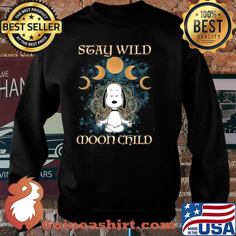 Stay wild moon child snoopy yoga Sweater