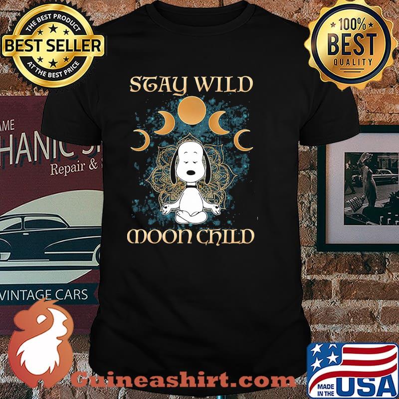 Stay wild moon child snoopy yoga shirt
