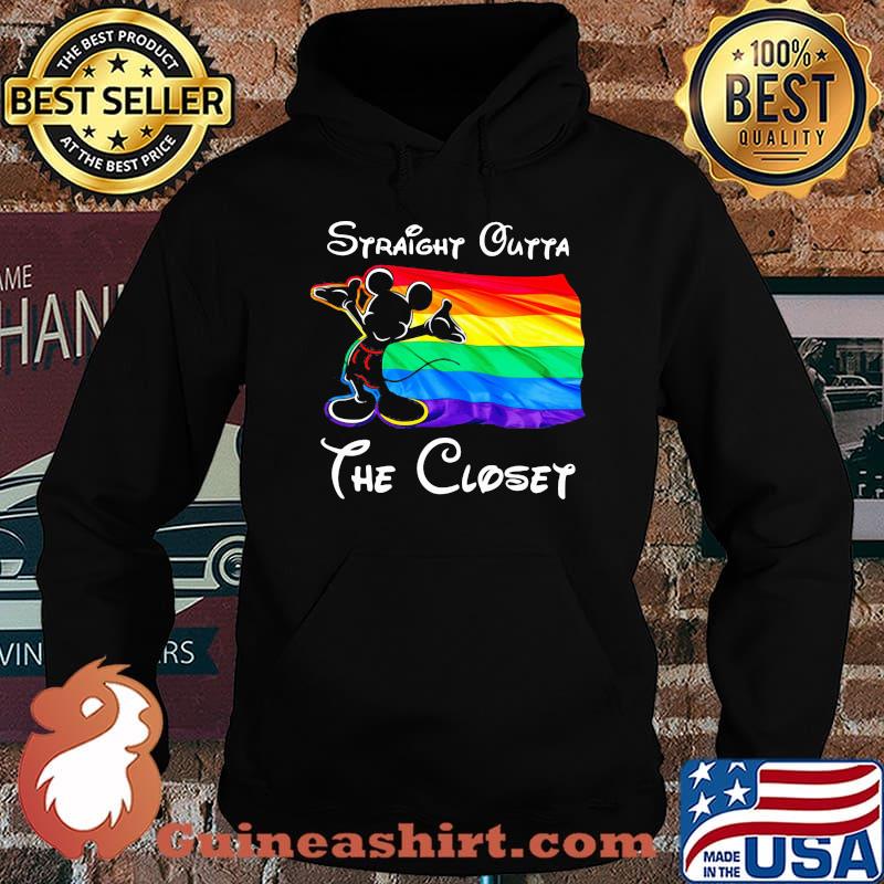 Straight outta the closet mickey lgbt Hoodie