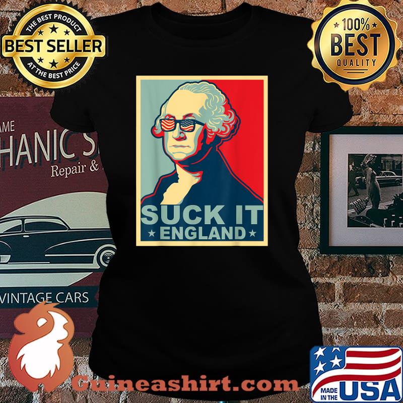 Suck It England America Flag 4th of July Patriotic T-Shirt Laides tee