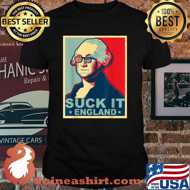 Suck It England America Flag 4th of July Patriotic T-Shirt