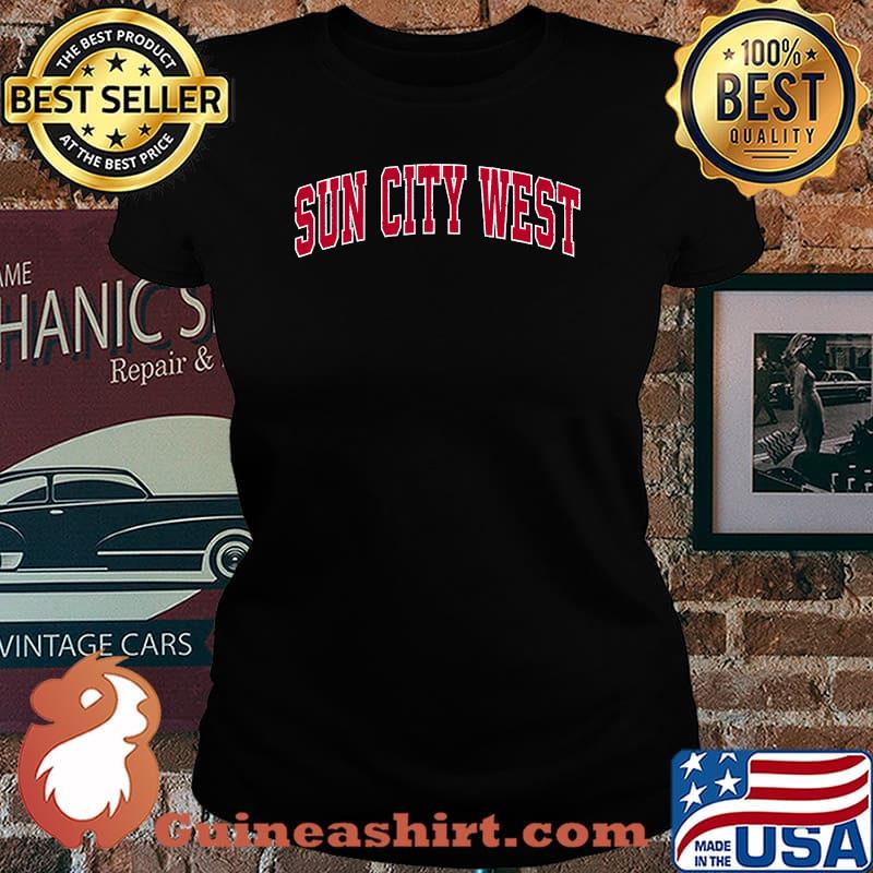 Sun City West Arizona AZ Vintage Sports Design Red Shirt Laides tee