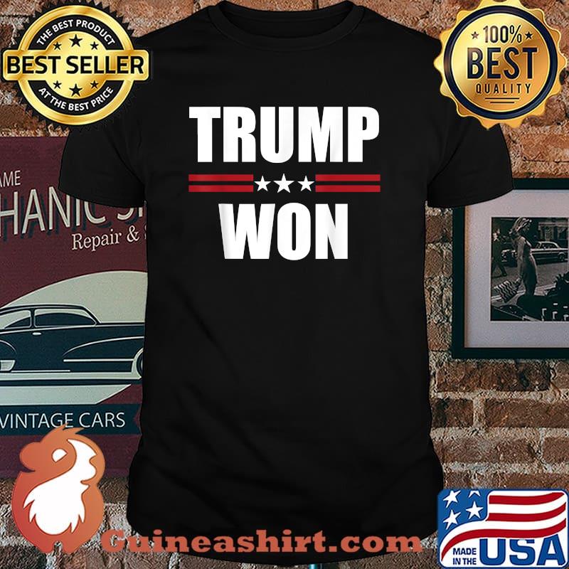 Trump Won Republican Anti Biden 4th of July USA T-Shirt
