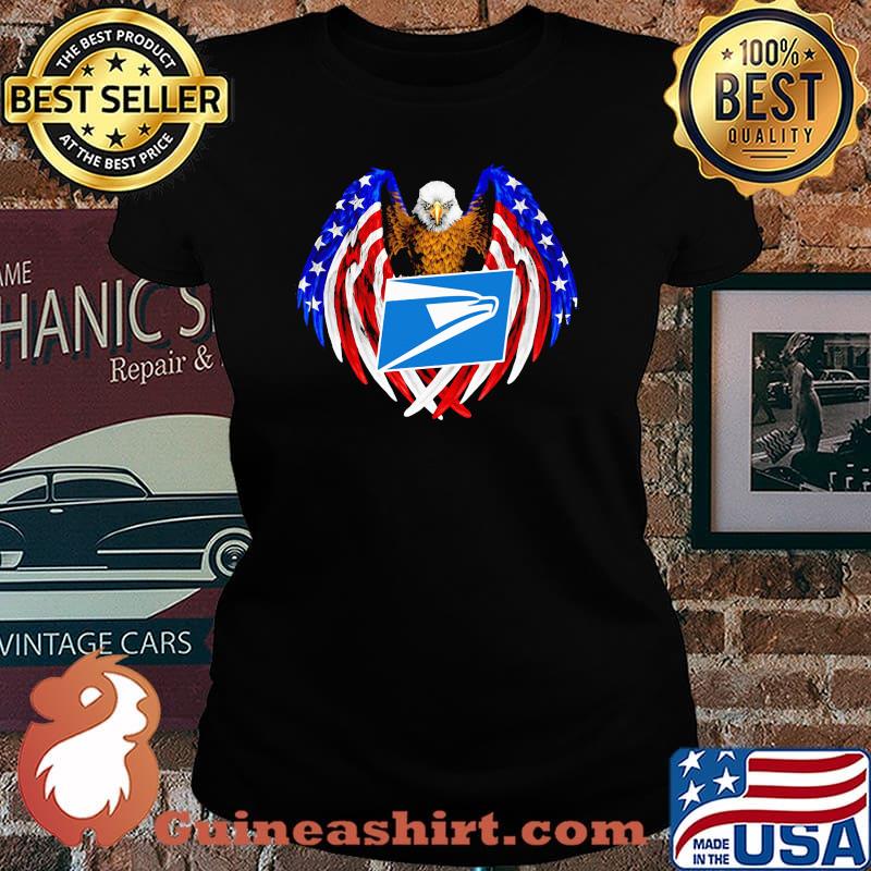 United states postal service eagel american flag 4th of July independence Laides tee