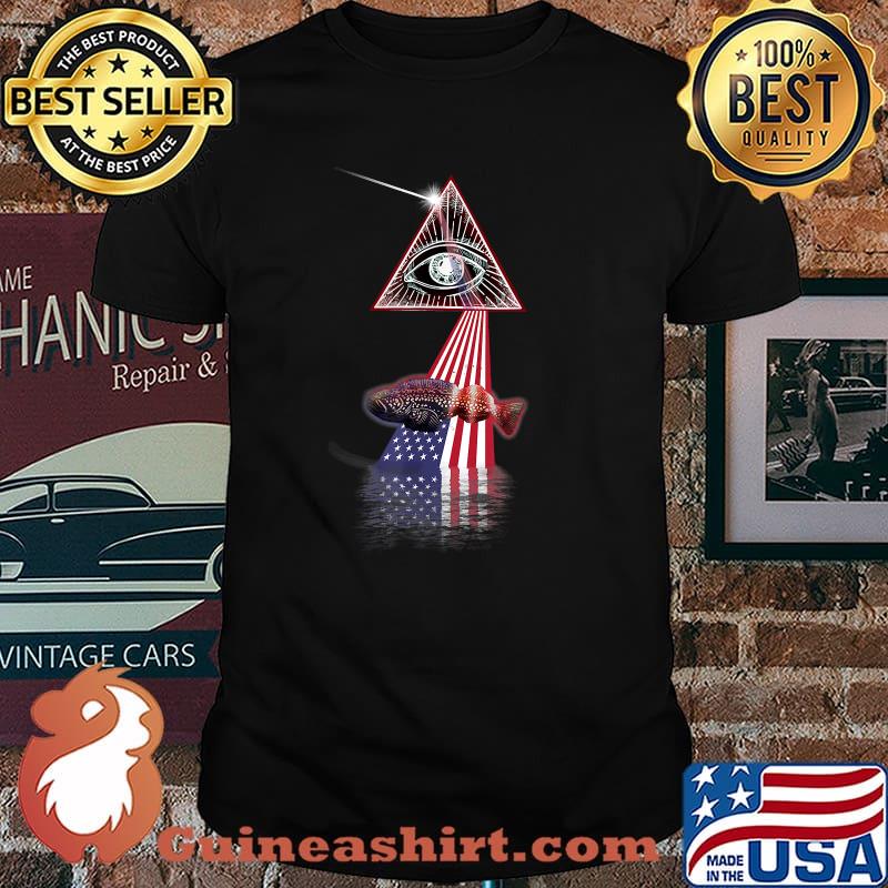 Vintage Prism US Flag Lingcod T-Shirt