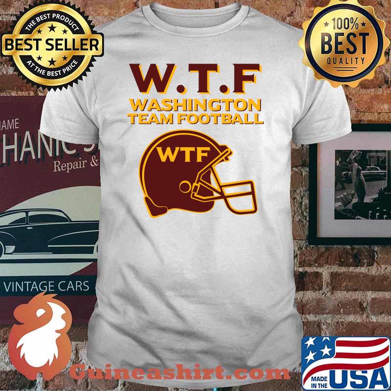 WTF Washington Team Football Fan Helmet Logo T-Shirt