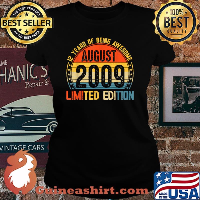 12 Years Of Being Awesome August 2009 12th Vintage Shirt Laides tee
