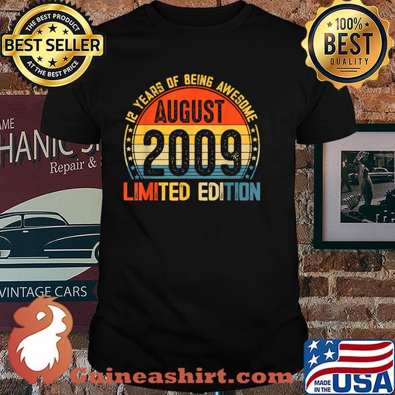 12 Years Of Being Awesome August 2009 12th Vintage Shirt