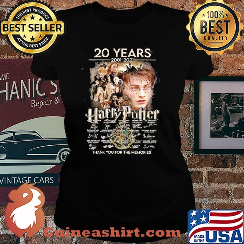 20 years 2001-2021 harry potter thank you for the memories signatures Laides tee