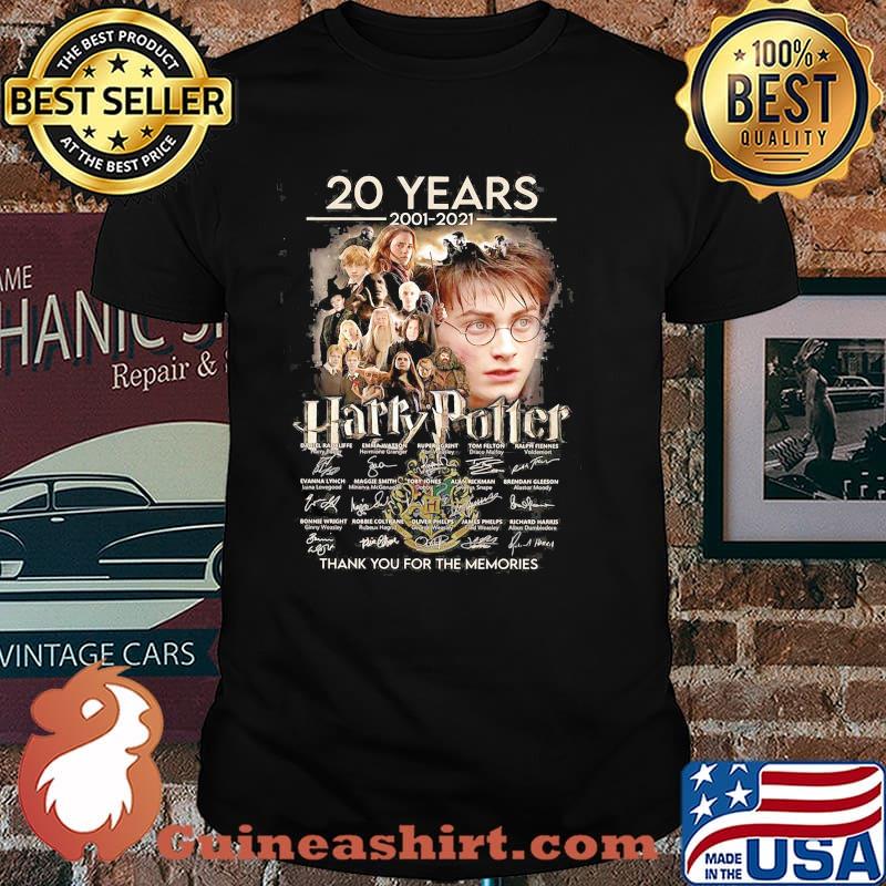 20 years 2001-2021 harry potter thank you for the memories signatures shirt