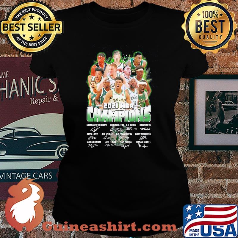 2021 NBA Champion Milwaukee Bucks Shirt Laides tee