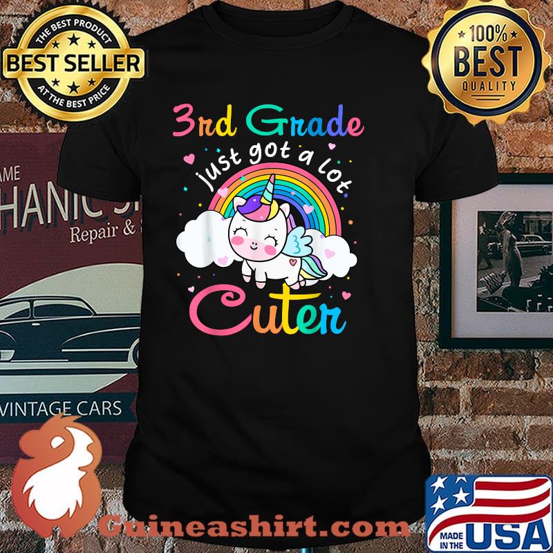 3RD Grade Just Got A Lot Cuter Rainbow Unicorn T-Shirt