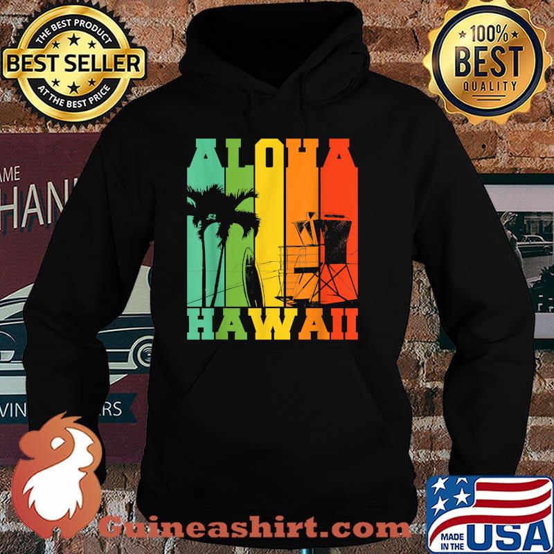 Aloha Tropical Hawaii Palm Trees Beach Vintage T-Shirt Hoodie