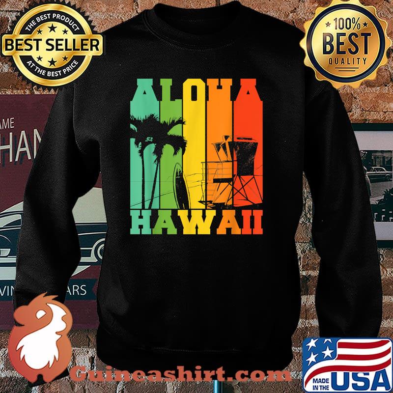 Aloha Tropical Hawaii Palm Trees Beach Vintage T-Shirt Sweater