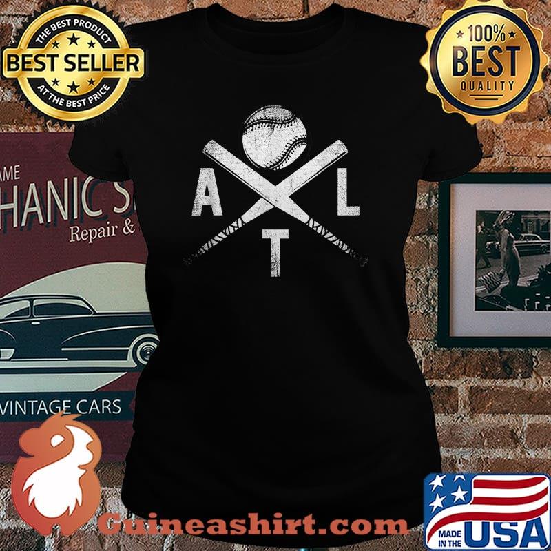 Atlanta Baseball ATL Vintage Georgia Brave Shirt Laides tee