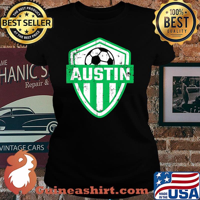 Austin Soccer Jersey Style Team Fan FC Texas Sports Verde T-Shirt Laides tee