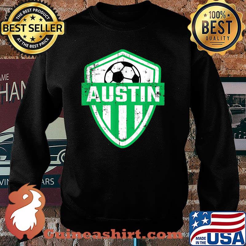 Austin Soccer Jersey Style Team Fan FC Texas Sports Verde T-Shirt Sweater