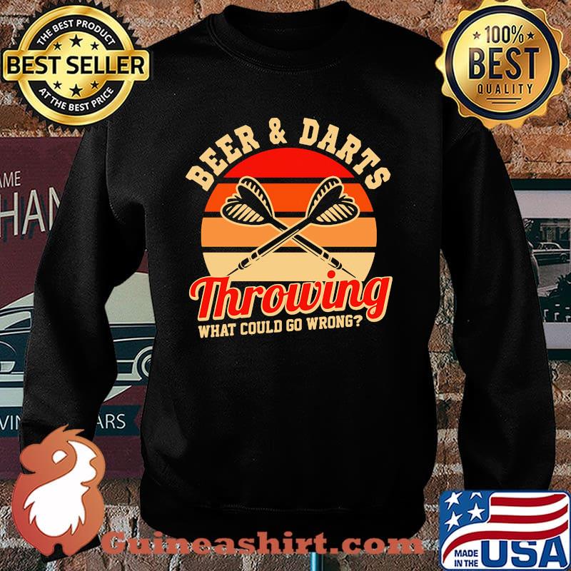 Beer and darts throwing what could go wrong vintage Sweater