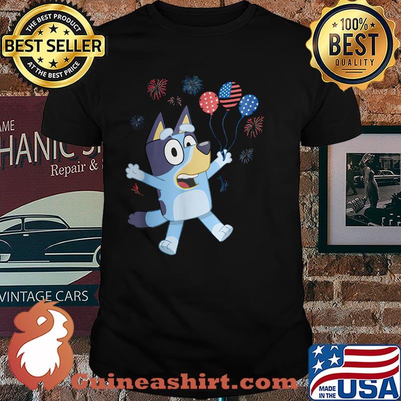Blueys Firework Balloons 4th of July T-Shirt