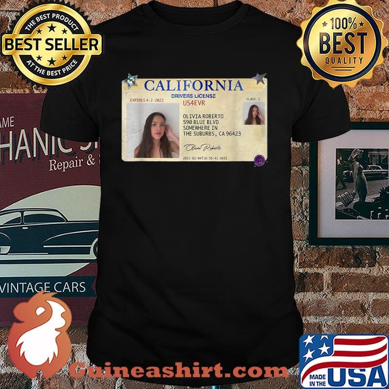 California olivia and rodrigo Driver's License T-Shirt