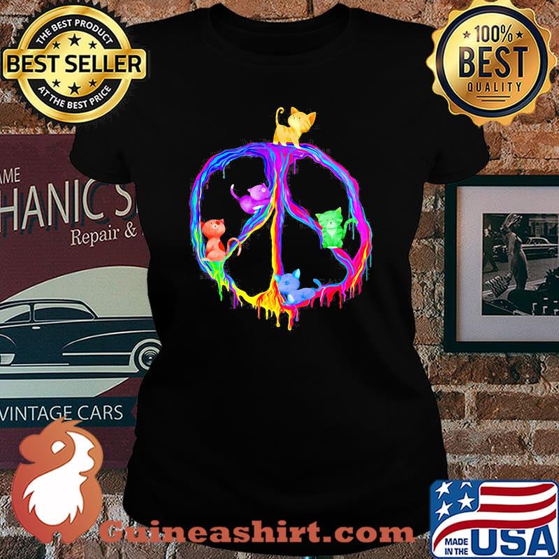 Cat Peae Love Hippie Shirt Laides tee