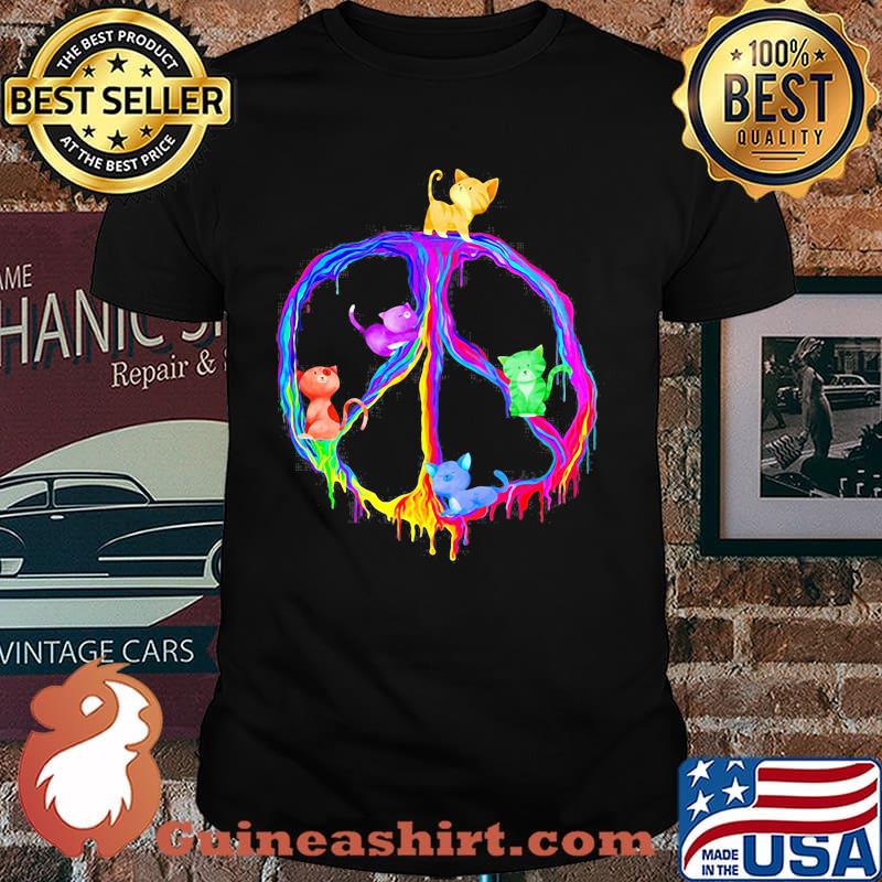 Cat Peae Love Hippie Shirt