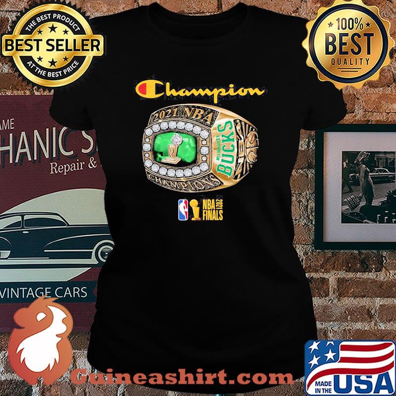 Champion Milwaukee NBA Finals Bucks Shirt Laides tee