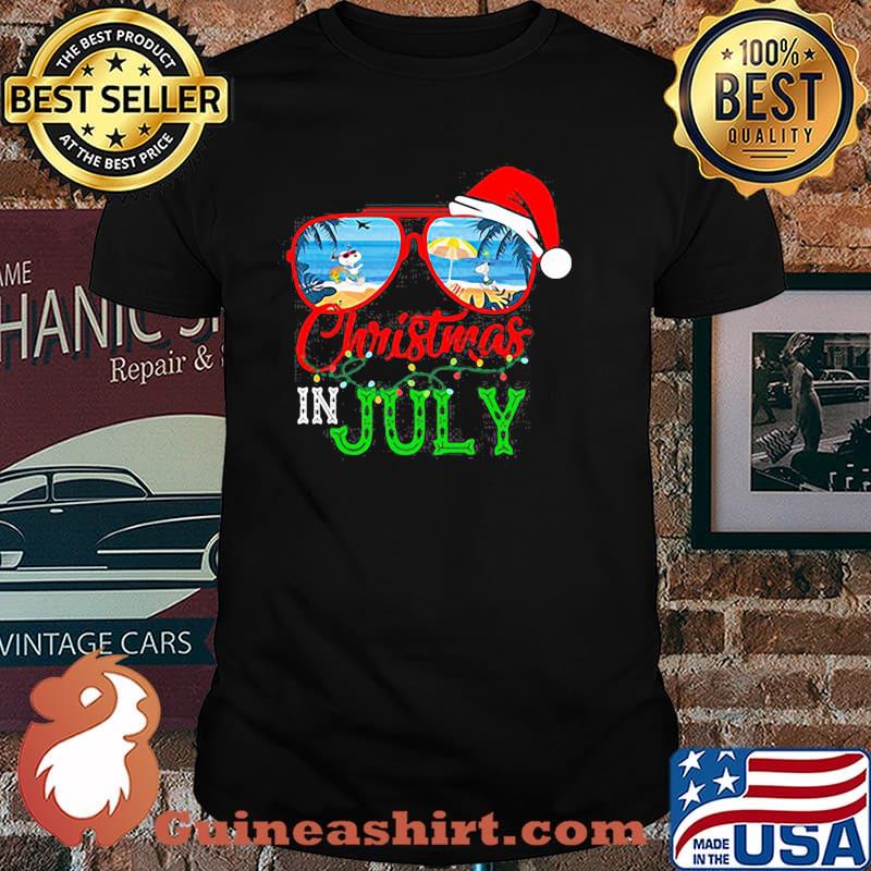 Christmas in july sunglasses beach hat santa shirt
