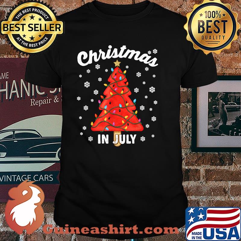 Christmas In July Watermelon Popsicle Tree Summer Xmas Party Shirt