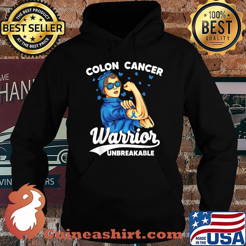 Colon Cancer Warrior Unbreakable Colorectal cancer awareness T-Shirt Hoodie