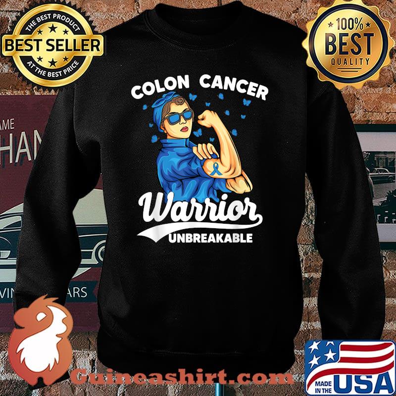 Colon Cancer Warrior Unbreakable Colorectal cancer awareness T-Shirt Sweater