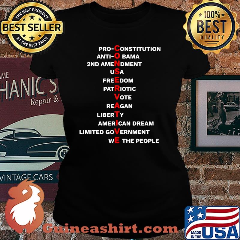 Conservative anti obama usa freedom patriotic vote reagan Laides tee