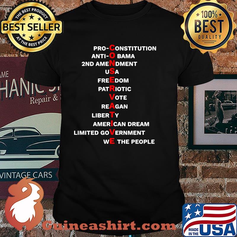 Conservative anti obama usa freedom patriotic vote reagan shirt