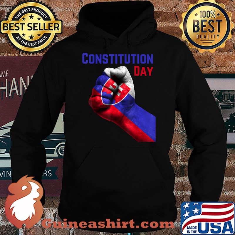Constitution Day - Independence Day Flag of Slovakia on Hand T-Shirt Hoodie