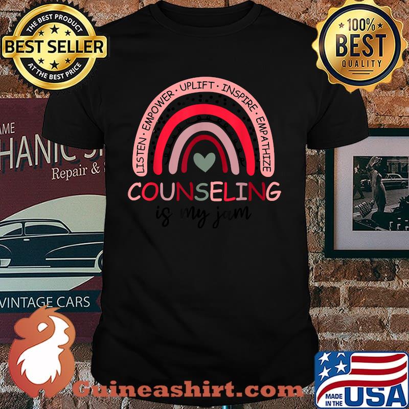 Counseling is My Jam School Counselor Appreciation Rainbow T-Shirt