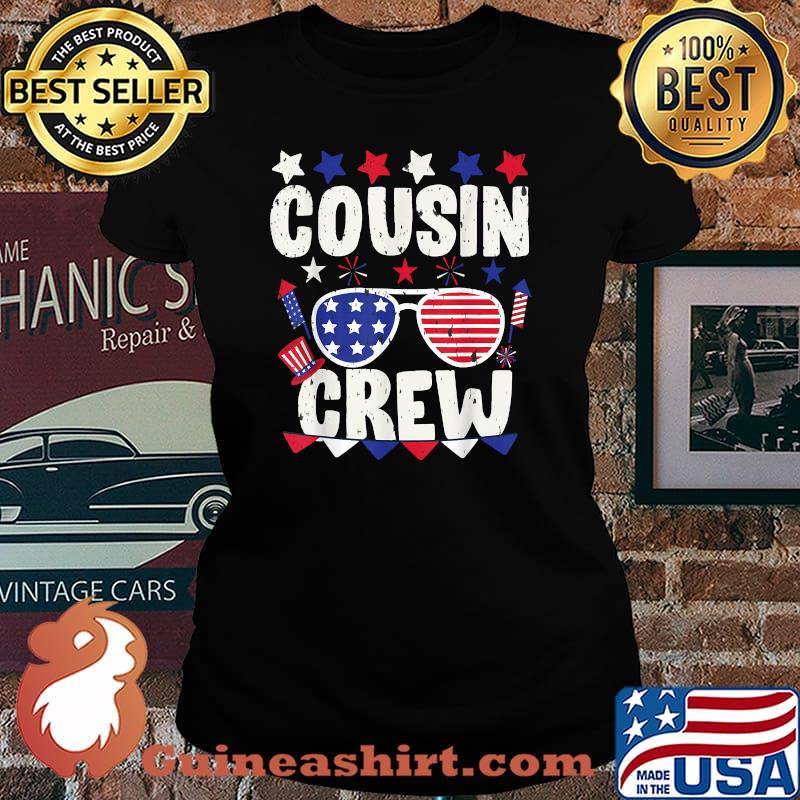 Cousin Crew 4th of July Patriotic American T-Shirt Laides tee