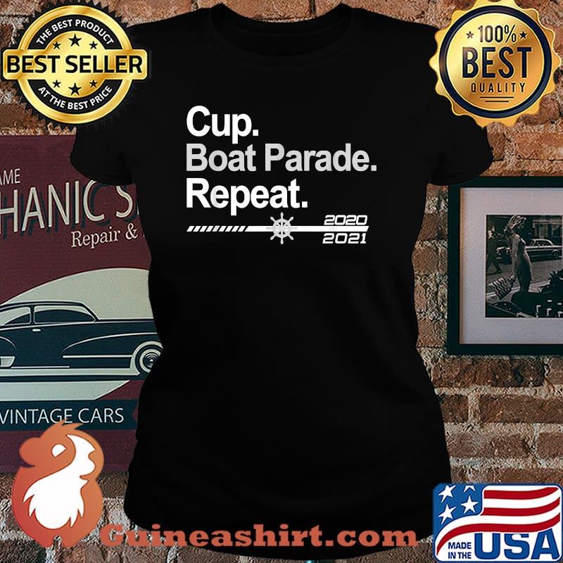 Cup Boat Parade Repeat Hockey Fans Boating T-Shirt Laides tee