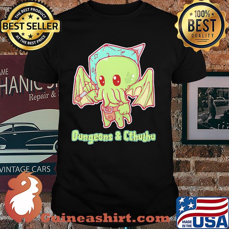 Dungeons Bearded Cthulhu Dice Shirt