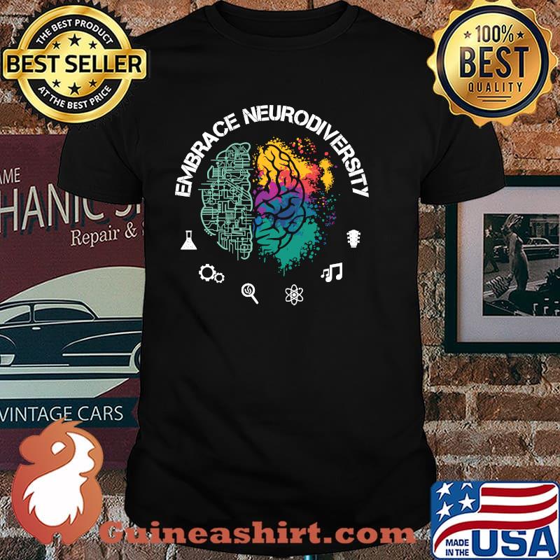 Embrace Neurodiversity Brain Watercolor Shirt
