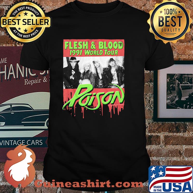 Flesh blood 1991 world tour poison master shirt